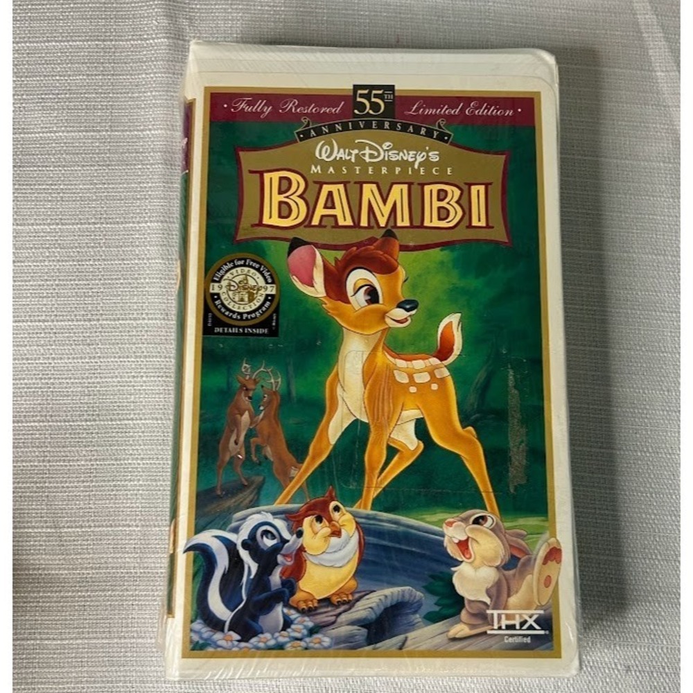 Bambi 55th Anniversary Walt Disney Masterpiece VHS Limited‎ Edition Sealed New